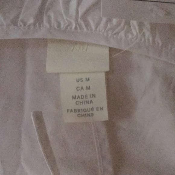 H&M NWT White Cotton Poplin Dress Size Medium - Picture 6 of 6